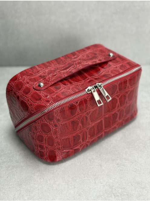 Milano Neszesszer - Piros Krokodilmintás