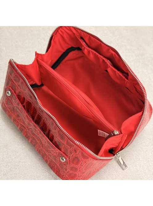 Milano Neszesszer - Piros Krokodilmintás