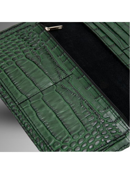 Nice Pénztárca - Zöld Krokodil mintás