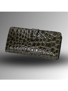 Nice Pénztárca - Zöld Lakk Krokodil mintás