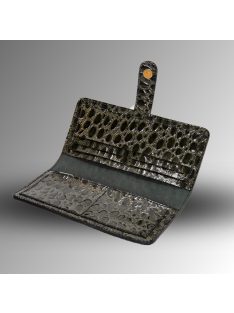 Nice Pénztárca - Zöld Lakk Krokodil mintás