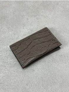 Prague Kártyatartó - Szürke Krokodilmintás