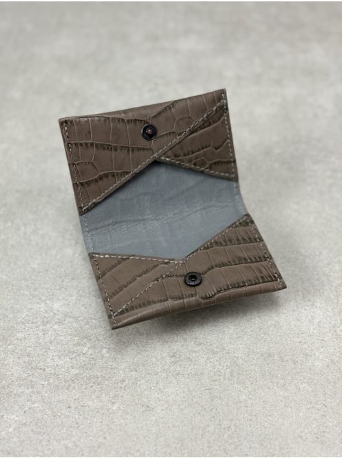 Prague Kártyatartó - Szürke Krokodilmintás