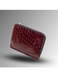 Seville Pénztárca - Bordó Lakk Krokodilmintás