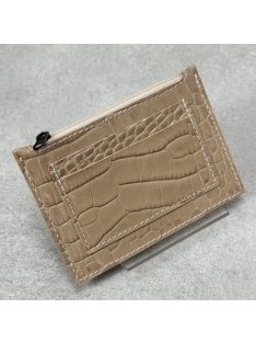 Wien - Beige Krokodil mintás - Kártyatartó