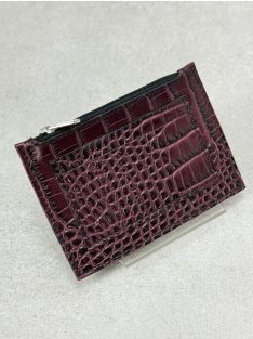 Wien - Bordó Krokodil mintás - Kártyatartó