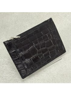 Wien - Fekete Krokodil mintás - Kártyatartó